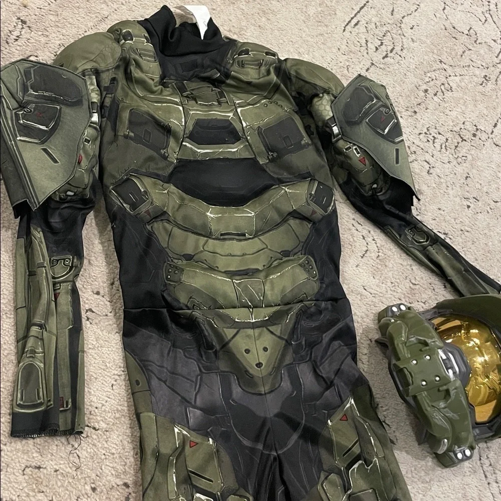 HALO Green and Black Sci-Fi Costume Suit